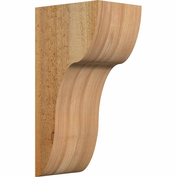 6"W x 8"D x 16"H Carmel Rough Sawn Corbel, Western Red Cedar