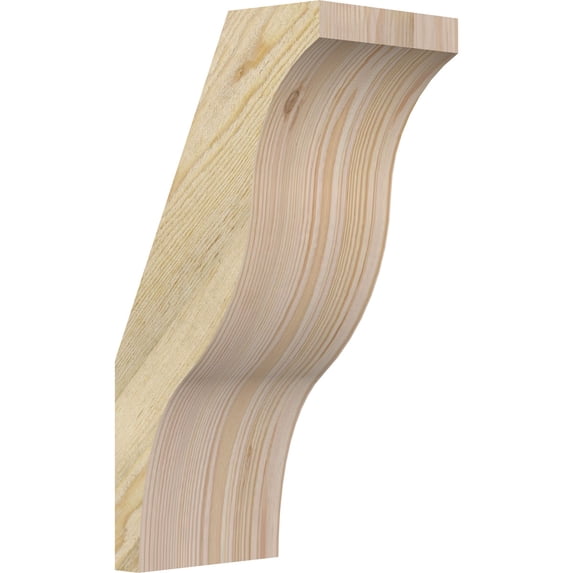 6"W x 8"D x 16"H Funston Rough Sawn Knee Brace, Douglas Fir