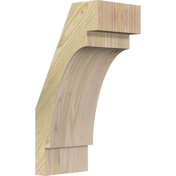 6"W x 8"D x 16"H Merced Rough Sawn Knee Brace, Douglas Fir