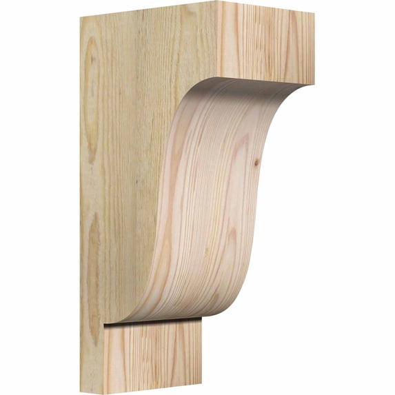 6"W x 8"D x 16"H Newport Rough Sawn Corbel, Douglas Fir