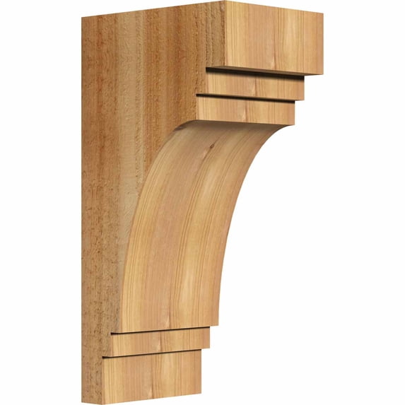 6"W x 8"D x 16"H Pescadero Rough Sawn Corbel, Western Red Cedar