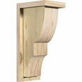 thumbnail image 1 of 6"W x 8"D x 16"H Ridgewood Rough Sawn Corbel w/Backplate, Douglas Fir, 1 of 9