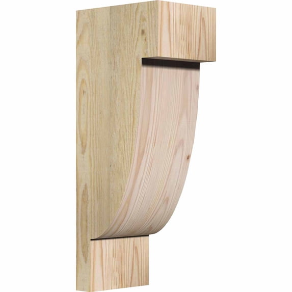 6"W x 8"D x 20"H Alpine Rough Sawn Corbel, Douglas Fir