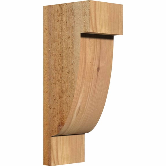 6"W x 8"D x 20"H Alpine Rough Sawn Corbel, Western Red Cedar