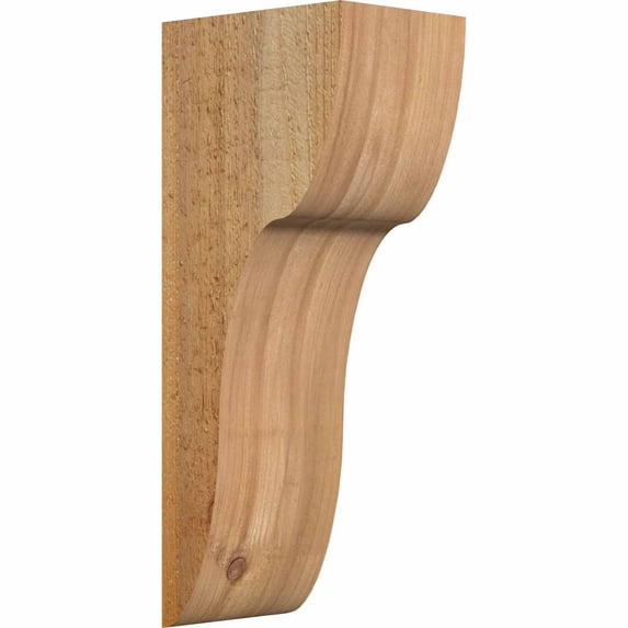 6"W x 8"D x 20"H Carmel Rough Sawn Corbel, Western Red Cedar