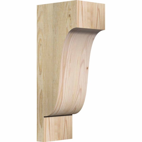 6"W x 8"D x 20"H Newport Rough Sawn Corbel, Douglas Fir