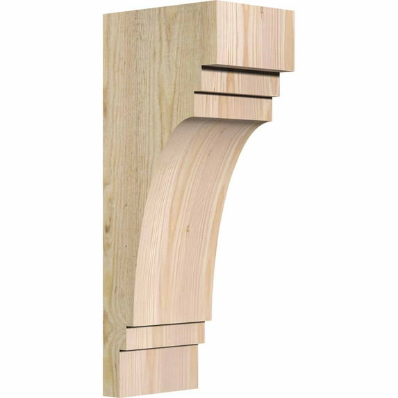 6"W x 8"D x 20"H Pescadero Rough Sawn Corbel, Douglas Fir