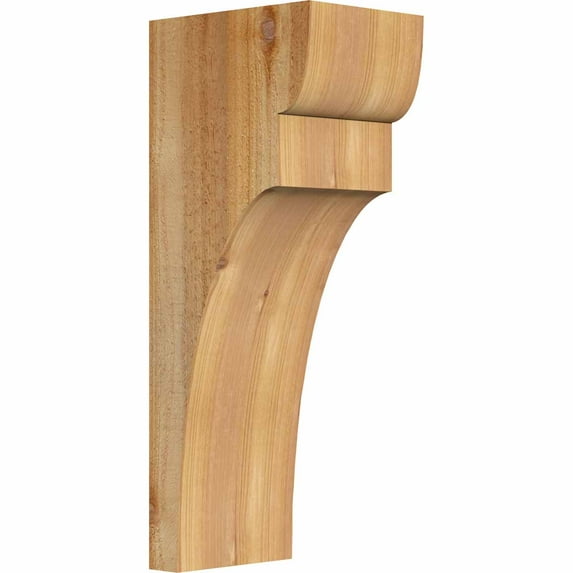 6"W x 8"D x 20"H Yorktown Rough Sawn Corbel, Western Red Cedar