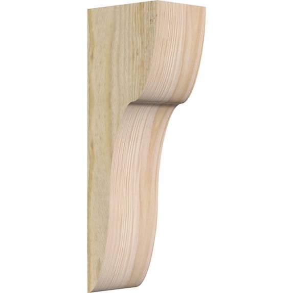 6"W x 8"D x 24"H Carmel Rough Sawn Corbel, Douglas Fir