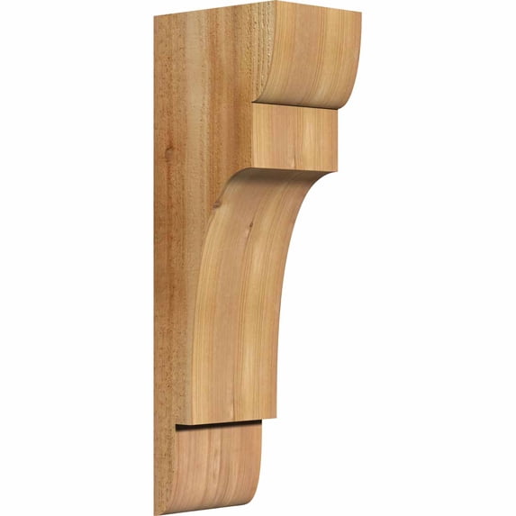 6"W x 8"D x 24"H New Brighton Rough Sawn Corbel, Western Red Cedar