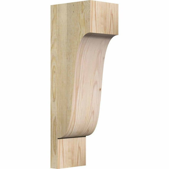 6"W x 8"D x 24"H Newport Rough Sawn Corbel, Douglas Fir