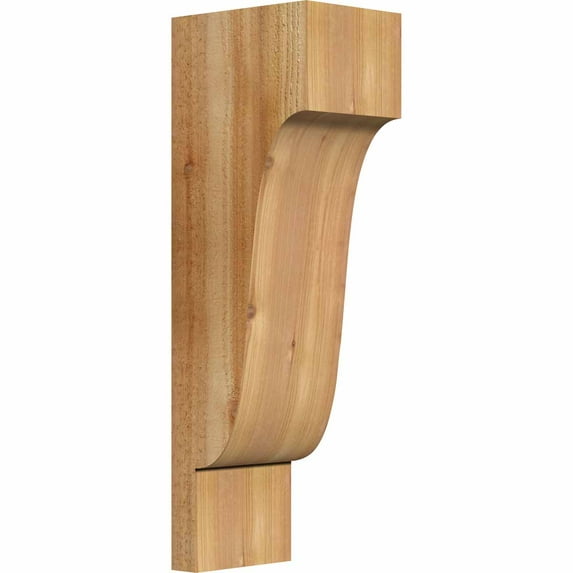 6"W x 8"D x 24"H Newport Rough Sawn Corbel, Western Red Cedar