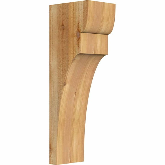 6"W x 8"D x 24"H Yorktown Rough Sawn Corbel, Western Red Cedar