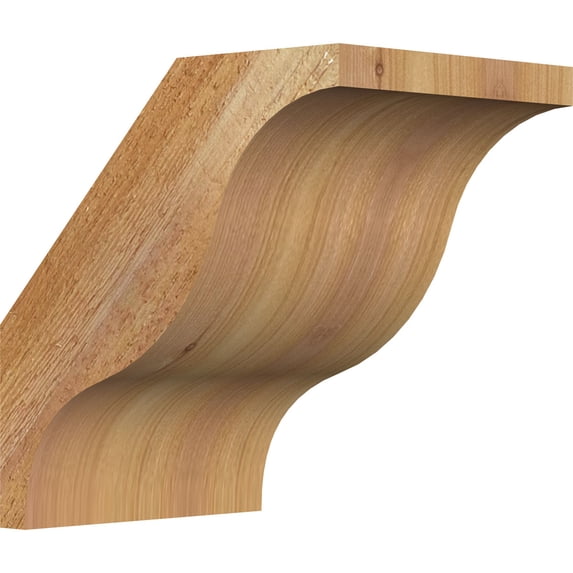 6"W x 8"D x 8"H Funston Rough Sawn Knee Brace, Western Red Cedar