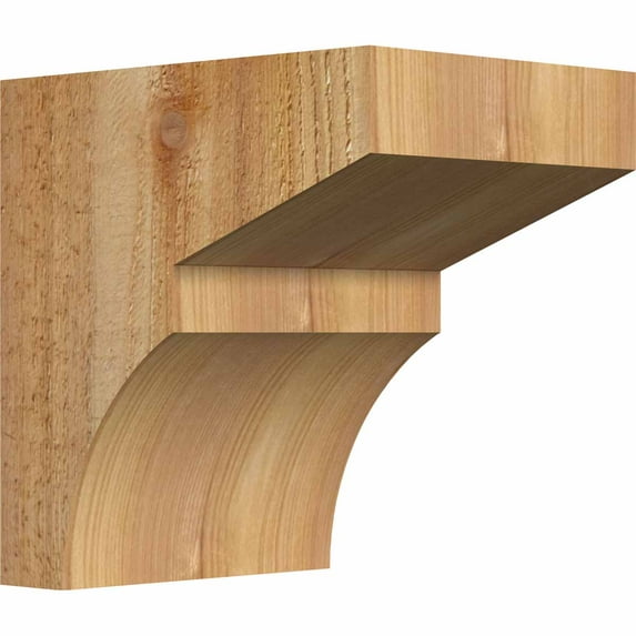 6"W x 8"D x 8"H Monterey Rough Sawn Corbel, Western Red Cedar