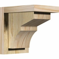 6"W x 8"D x 8"H Monterey Rough Sawn Corbel w/Backplate, Douglas Fir