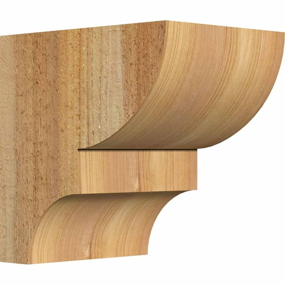 6"W x 8"D x 8"H Ridgewood Rough Sawn Corbel, Western Red Cedar