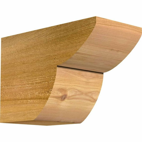 6"W x 8"H x 12"L Crestline Rough Sawn Rafter Tail, Western Red Cedar