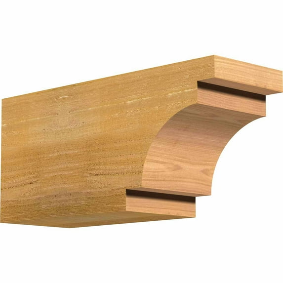 6"W x 8"H x 18"L Mediterranean Rough Sawn Rafter Tail, Western Red Cedar