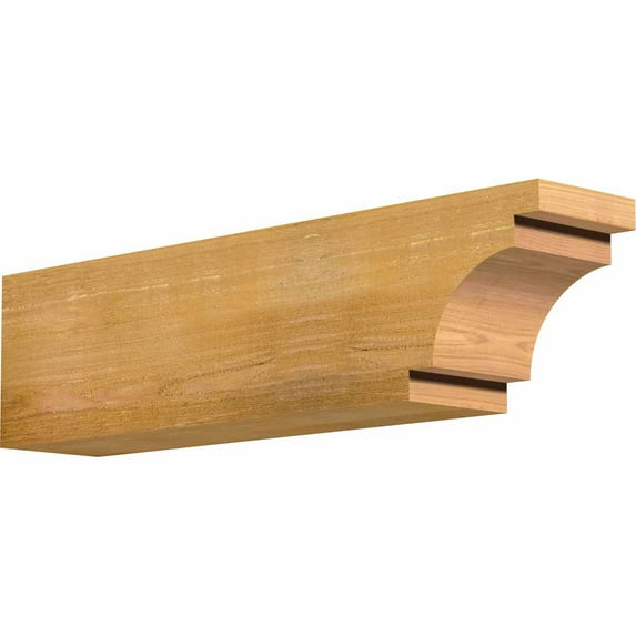 6"W x 8"H x 32"L Mediterranean Rough Sawn Rafter Tail, Western Red Cedar
