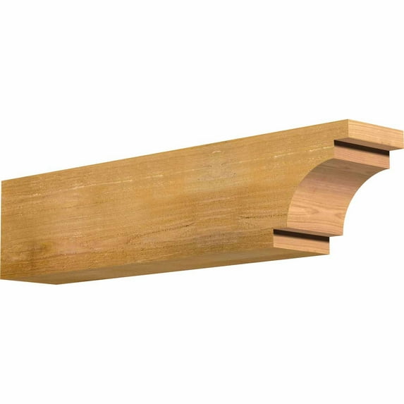 6"W x 8"H x 36"L Mediterranean Rough Sawn Rafter Tail, Western Red Cedar