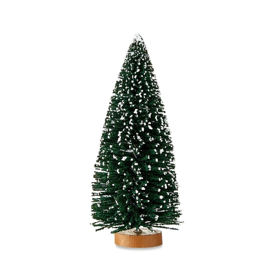 Christmas Village Frosted Pine Tree, Green, 6", by Holiday Time