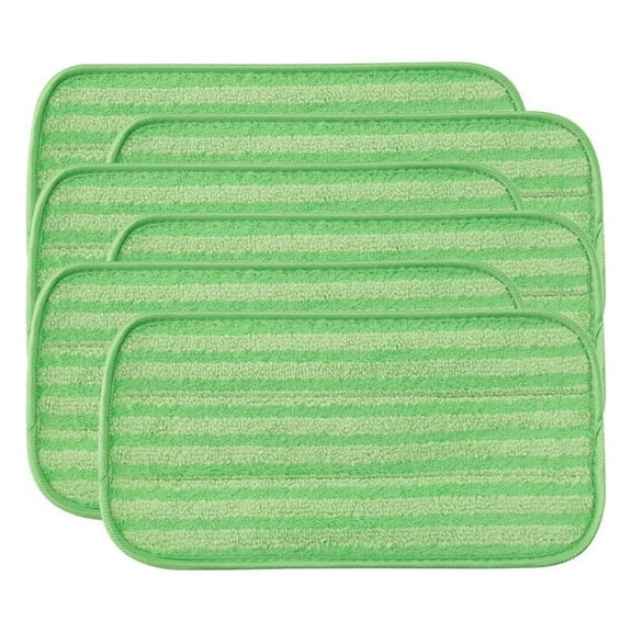 6 Washable/Reusable Microfiber Mop Pads Compatible with Wet Jet