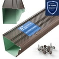 thumbnail image 1 of Waterlock 6" Gutter Guards Leaf Protection - Aluminium Gutter Covers - Fits K-Style Gutters - Easy to Install, 1 of 9