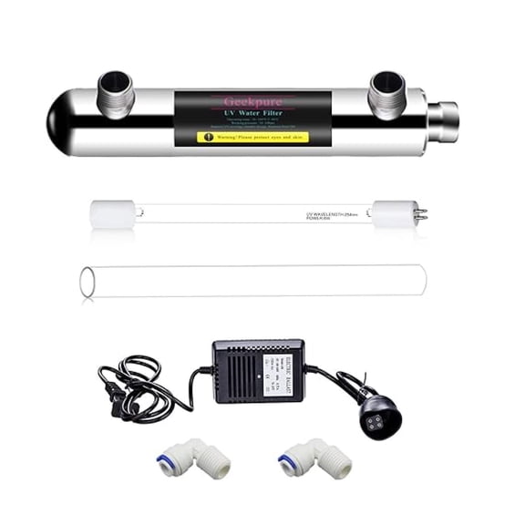 6 Watt UV Water Filter Upgrade for Reverse Osmosis RO Filtration System(0.5-1 GPM)