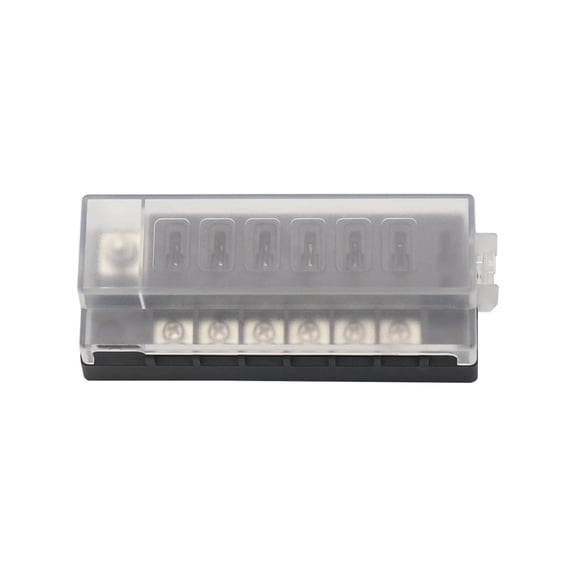 6-Way 32V DC 100A Compact Fuse Box with Single Input and 6 Outputs Replacement