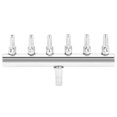 6?Way Aquarium Air Flow Control Lever Valve Distributor Stainless Steel Fish Tank Splitter