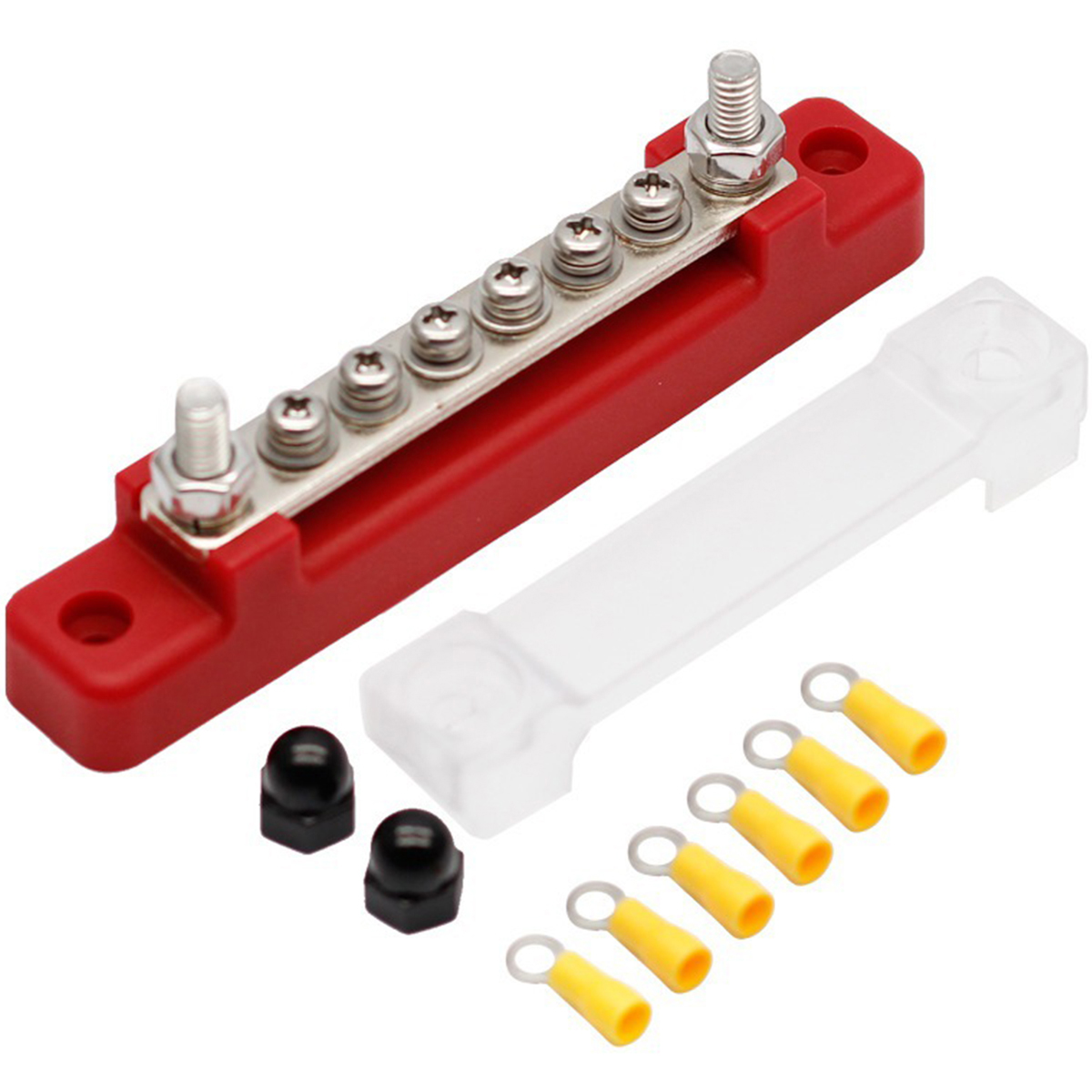 6 Way Bus Bar Terminal Block 300V AC/48V DC 130A AC/150A DC