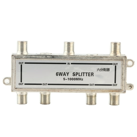 6 Way Coax Cable Splitter 5-1000MHz CATV TV Antenna Coaxial Signal Split