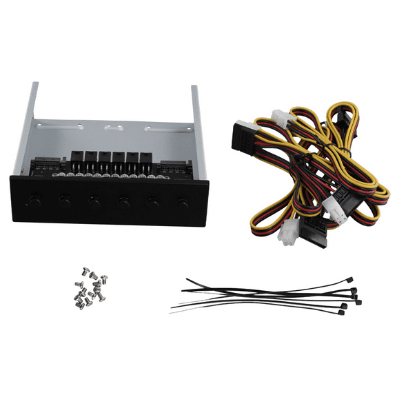 6 Way Hard Disk Controller Drive Power Switch Module for Desktop Computer Support 2.5/3.5 Inch HDD