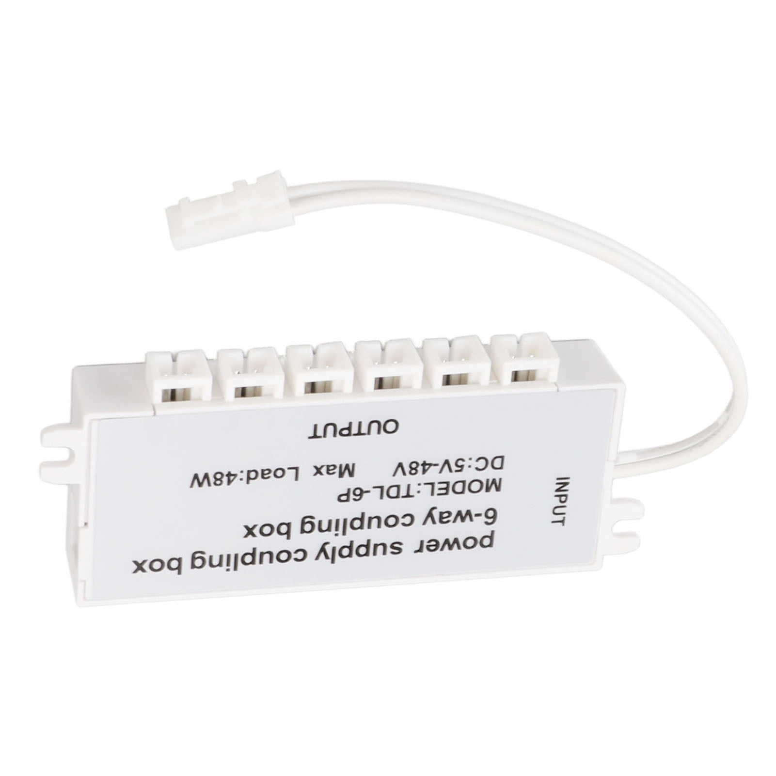 6 Way Power Supply Coupling Box Electrical Power Cord Connection Box DC