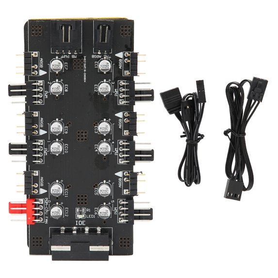 6 Way Splitter Hub 4PIN PWM Speed Regulation 3PIN A Light Control ...