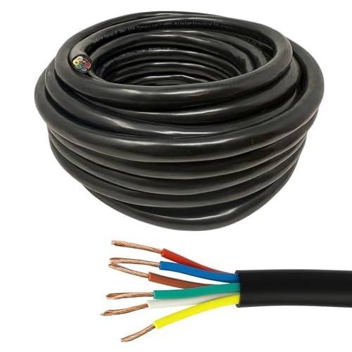 6 Way Trailer Wire 14 AWG/Gauge CCA 6 Conductor Copper Clad Aluminum 25FT