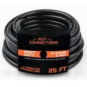 6 Way Trailer Wire 25 Feet   Heavy Duty 14 Gauge 6 Conductor Insulated RV