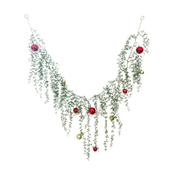 6' Weeping Cedar Artificial Christmas Garland with Pine Cones, Unlit Holiday Décor for Mantels, Staircases, and Doorways, Garland