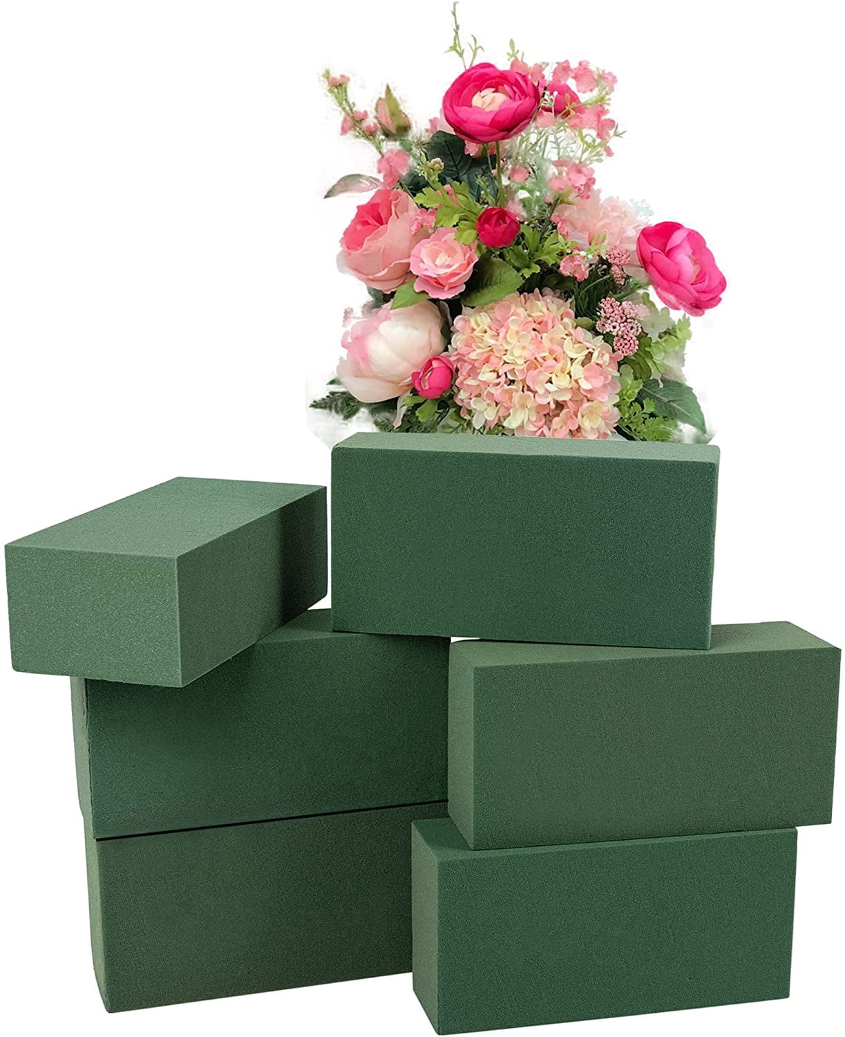 6 Wet Floral Foam Blocks for Fresh Flower Bouquet Florists Foam