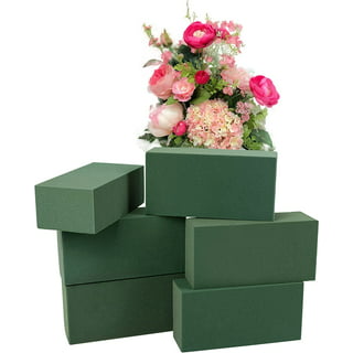 Casewin 12 Pcs Round Floral Foam Blocks for Fresh and Artificial Flowers,  Dry & Wet Green Flower Foam for Flower Arrangements and Florist