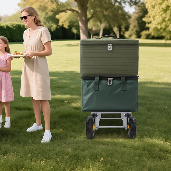 6-Wheel 1200-lb Capacity All-Terrain Mover Heavy Duty Furniture Dolly Yellow