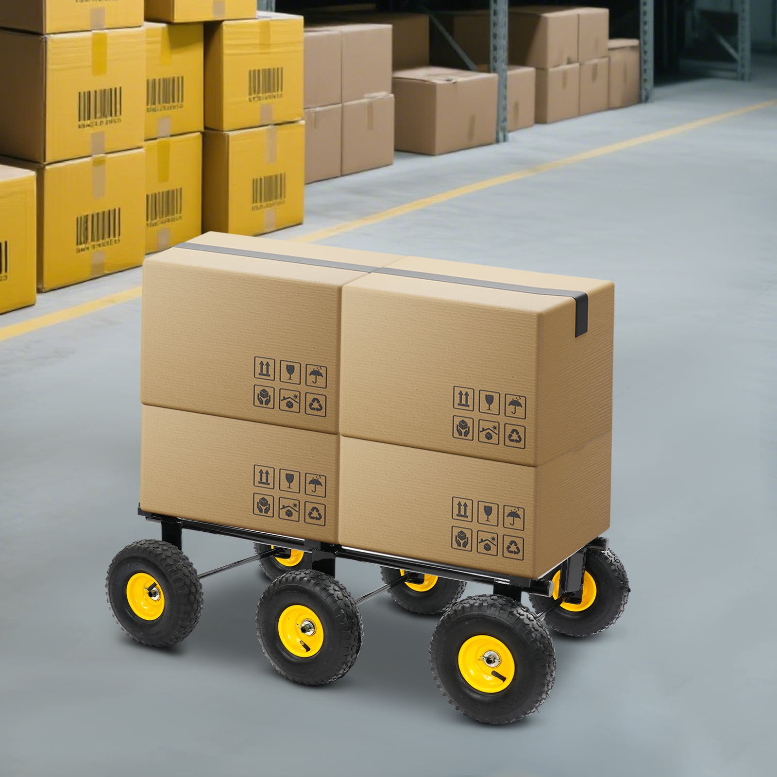 6-Wheel All-Terrain Mover, 1200-LB Capacity All-Terrain Mover, Heavy Duty Furniture Dolly