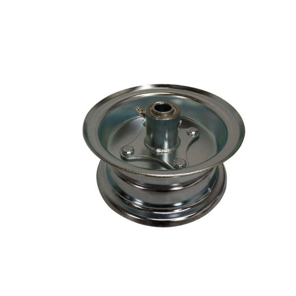 6" Wheel, Steel, Assembly With 3/4" BB Hub, Two Piece Rim, 3-3/8" Wide