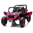 thumbnail image 1 of Xuanlur 24V 7AH 2 Seater Ride on Toys for Big Kids w/ 20" Large Seat, Remote Control, Bluetooth, 2X200W Powerful Motors, MP3, Lights, Power Car Wheels for Boys Girls, Pink, 1 of 7