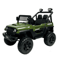 thumbnail image 1 of Xuanlur Electric Go Kart for Kids Ages 3-6, Crazy Cart w/4 Non-Slip EVA Wheels, Adjustable Seat, Metal Frame, 4.8 MPH Max Speed, 12V Outdoor Ride on Toy, Folder Go Kart, Bluetooth & Lights, Green, 1 of 7
