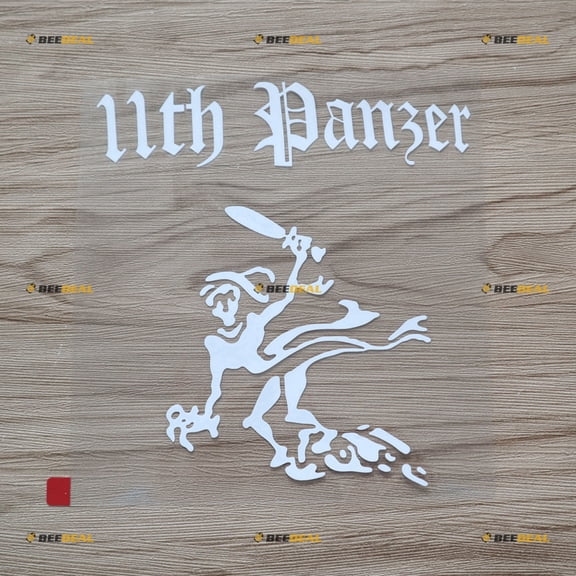 6" White 11th Panzer Division Decal Sticker Ghost WW2 Tanks German Panther Army Car Vinyl
