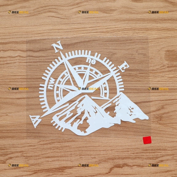6" White 4X4 Off Road Decal Sticker Compass Mountain Car Vinyl fit for Chevy Jeep Ford
