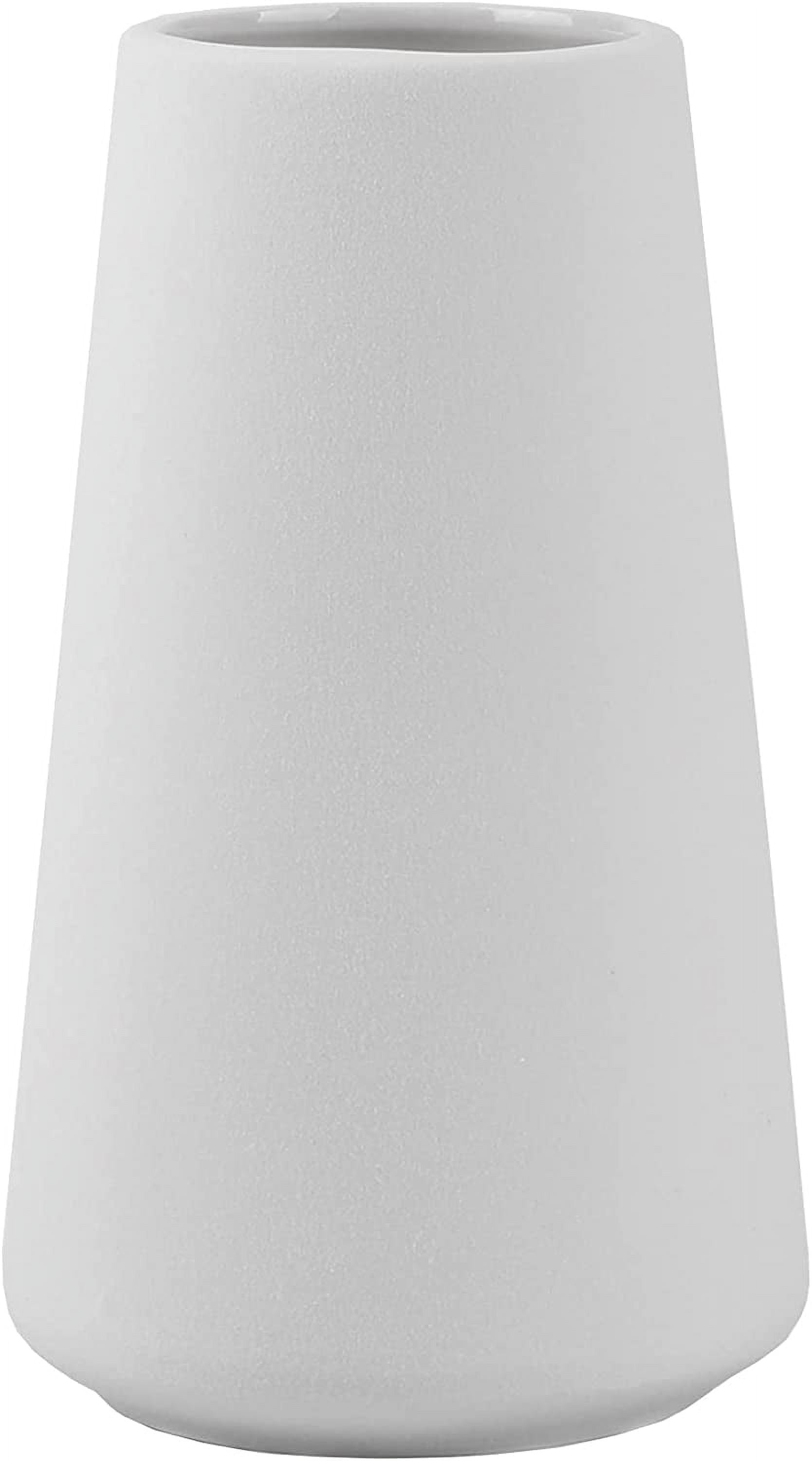 6" White Flower Vase Matte Ceramic Vase for Flowers and Plants - Modern Boho Decor for Home, Weddings, and Stylish Table Shelves - Walmart.com