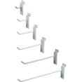 thumbnail image 1 of 6" White Slatwall Hooks, Slatwall Display Panel Hangers - 10 Pack, 1 of 1